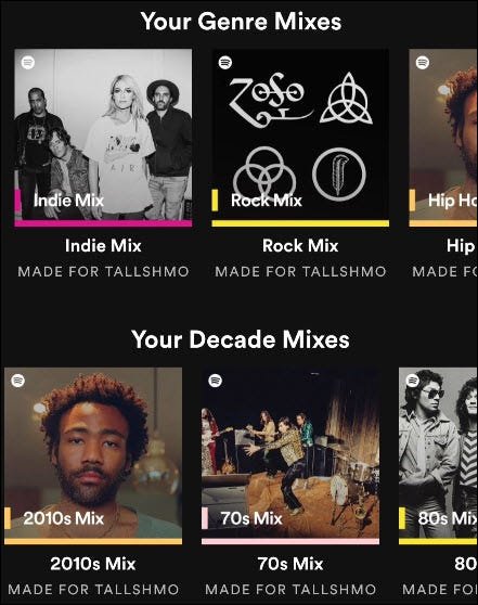 Spotify mixe.