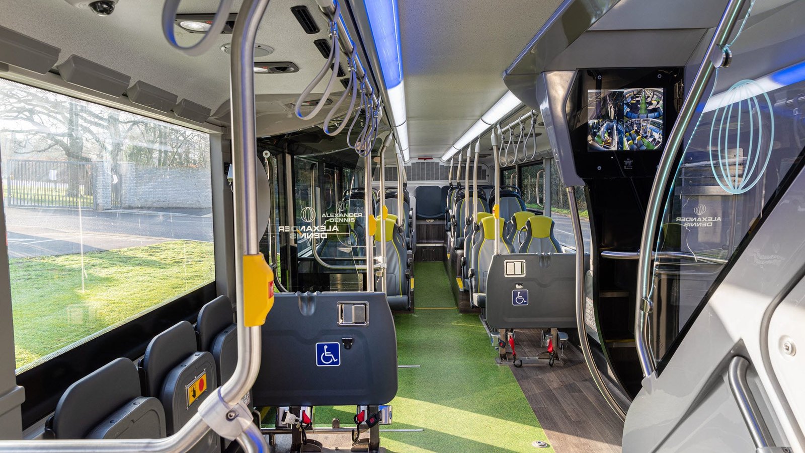 L'intérieur d'un bus électrique