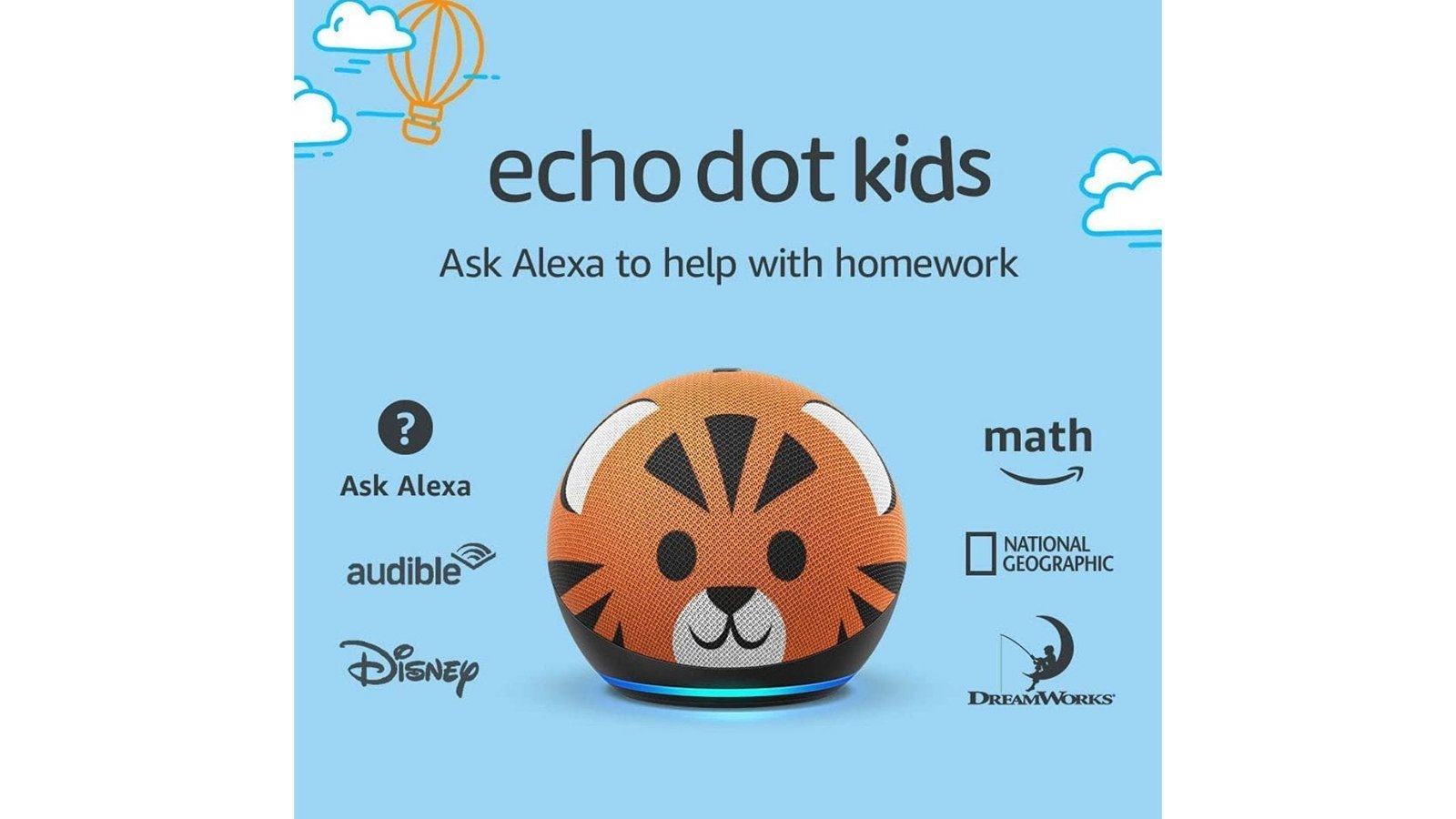 conception de tigre pour enfants amazon echo dot