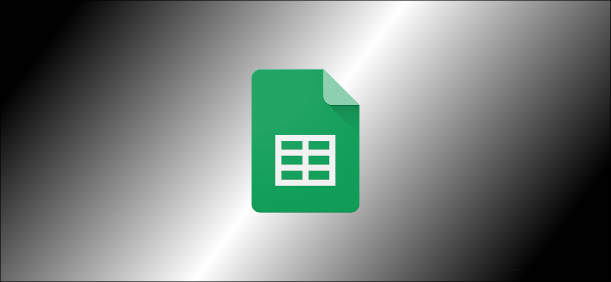 Logo Google Sheets avec un dégradé noir et blanc