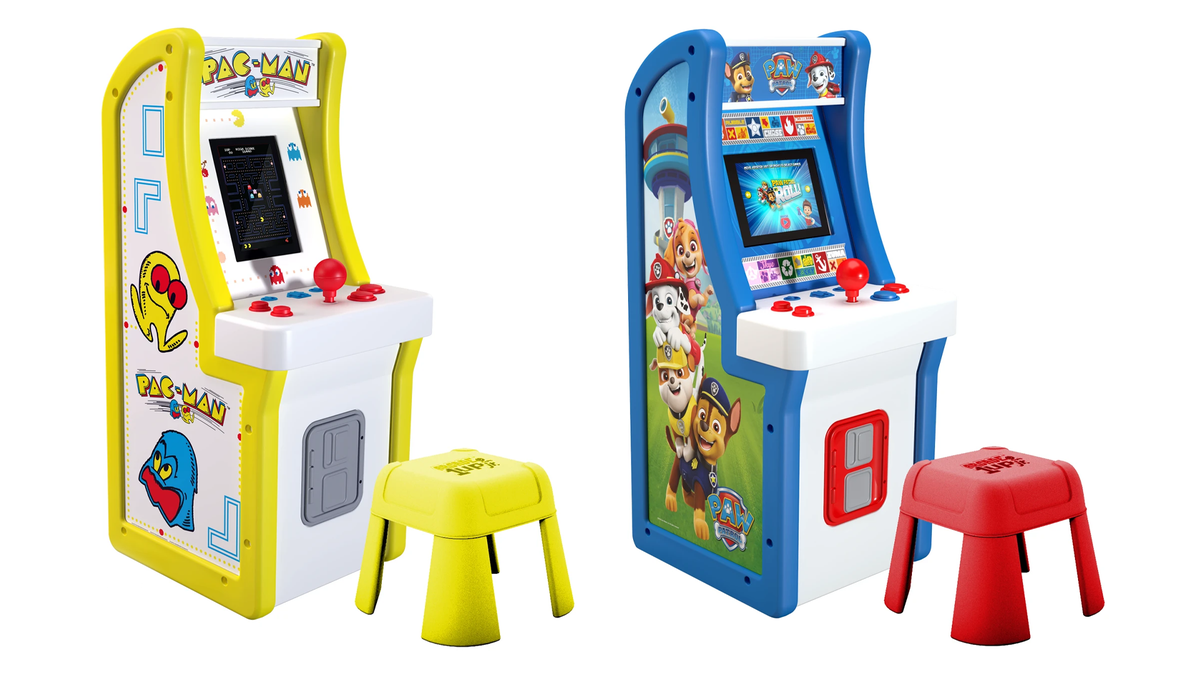 Les machines Pac-Man et Paw Patrol d'Arcade1Up pour les enfants.