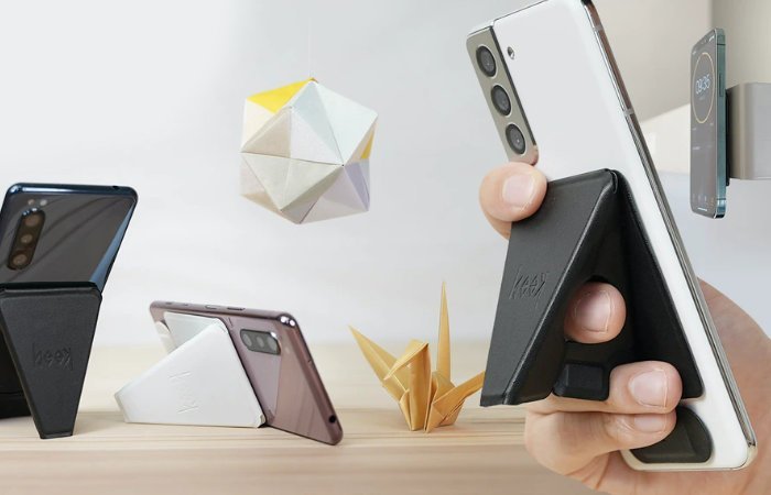 Support pour iPhone inspiré de l'origami bec