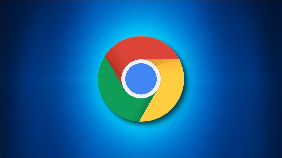 Logo Google Chrome sur fond bleu