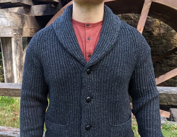 Cardigan à col châle en mélange de laine mérinos robuste J. Crew