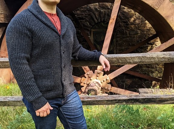 Cardigan à col châle en mélange de laine mérinos robuste J. Crew