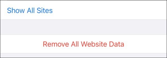 Supprimer toutes les données du site Web Safari
