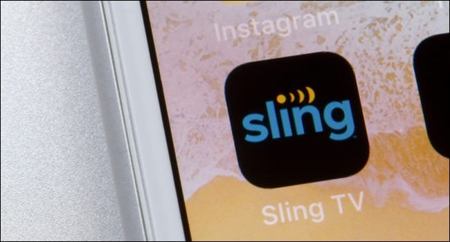 Logo de l'application Sling TV sur un iPhone