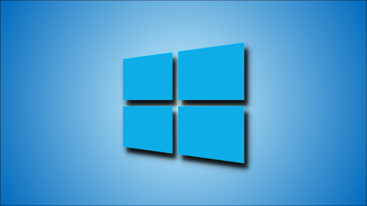 Logo Windows 10 sur fond bleu