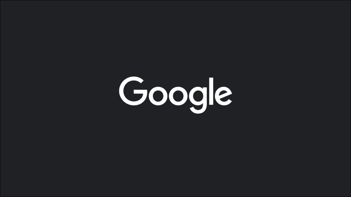 Logo Google sur une interface sombre.