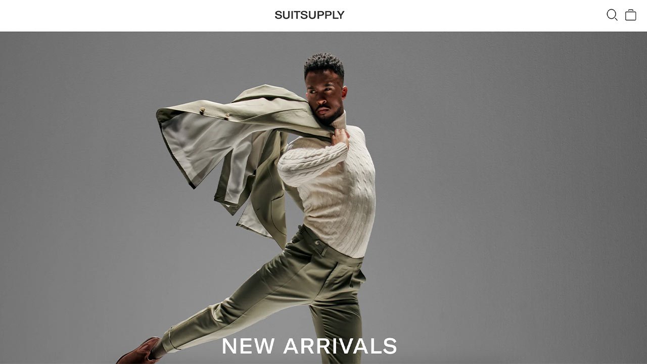 page d'accueil SUITSUPPLY