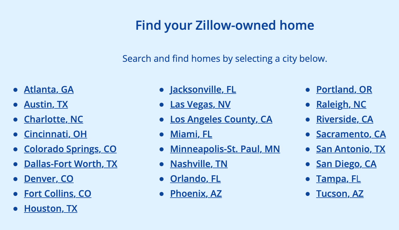 Dans quelles villes et états Zillow possède-t-il des maisons ?  Où Zillow Offers opère-t-il ?