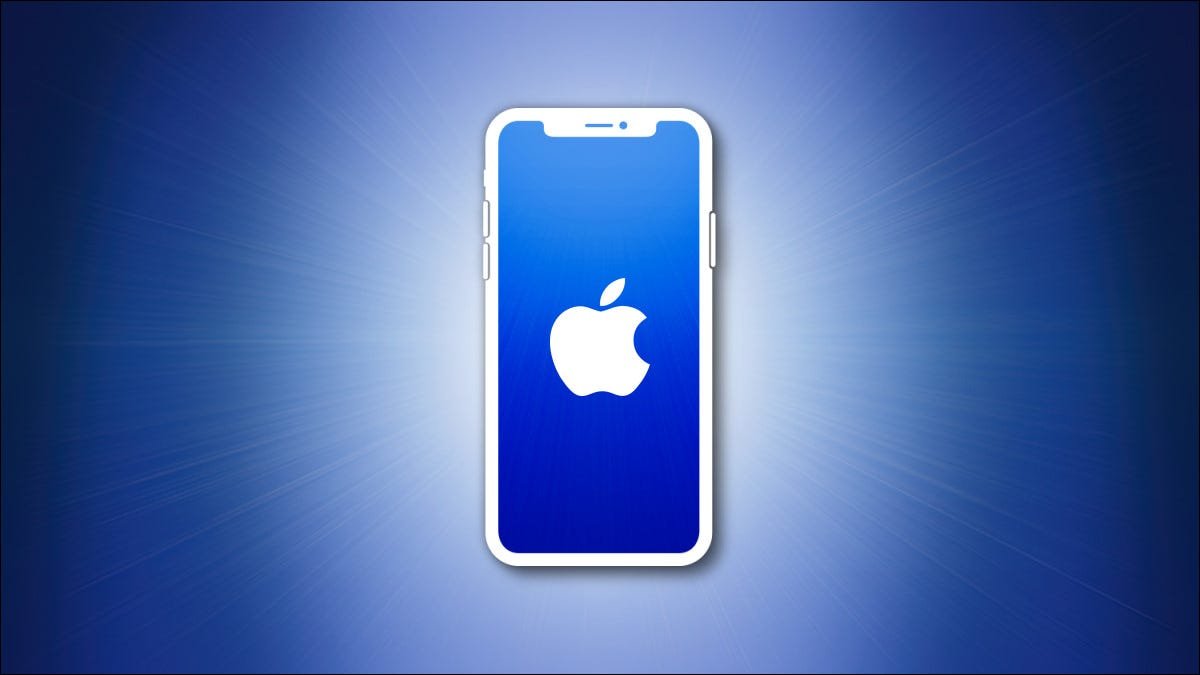 Contour de l'iPhone avec écran bleu sur un héros de fond bleu