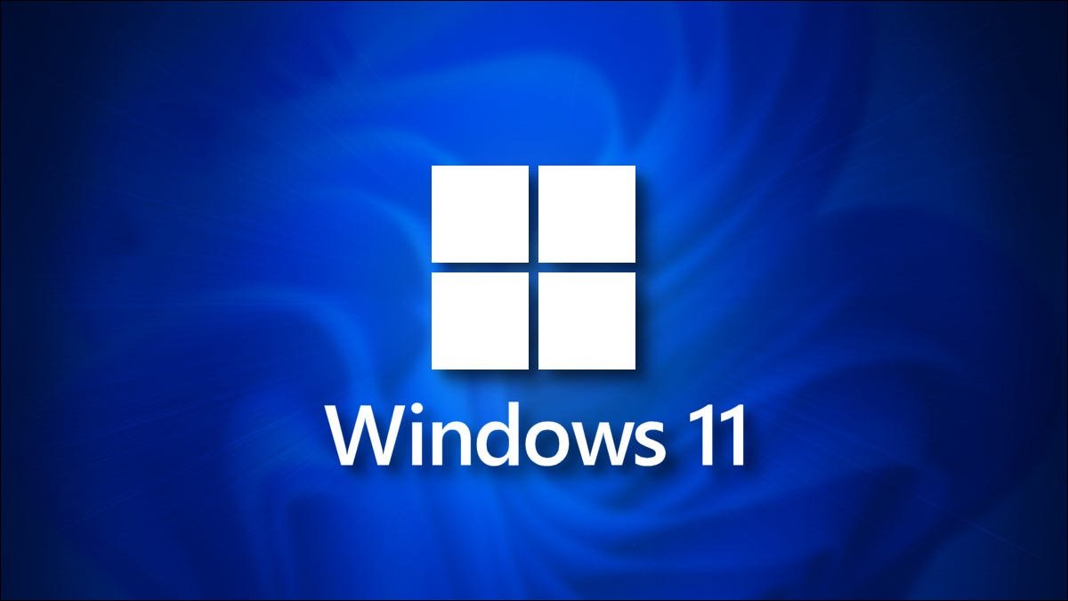 Logo Windows 11 sur fond d'ombre bleu foncé