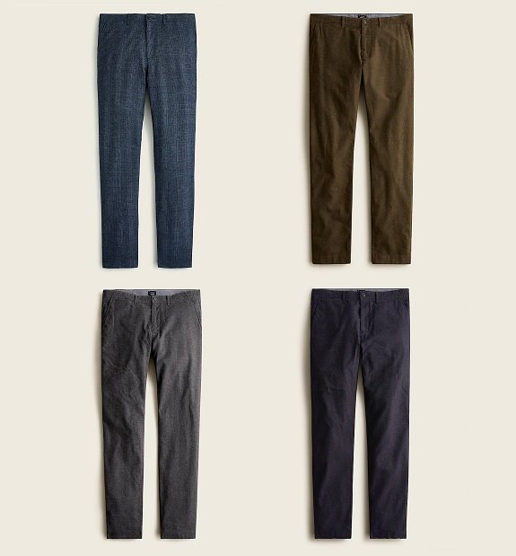 J Crew Brushed Twill Pants Quad