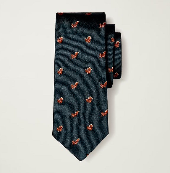 Cravate de qualité supérieure fabriquée aux États-Unis en écureuil.