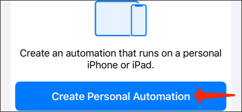 Appuyez sur Créer une automatisation personnelle