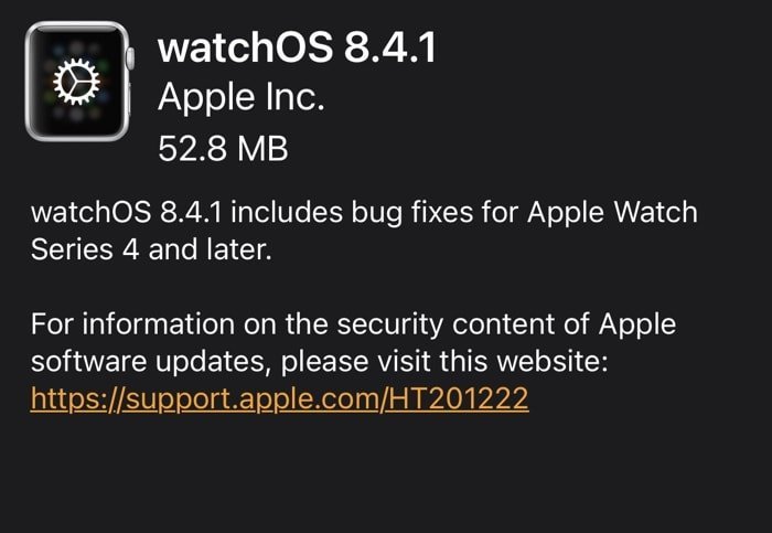 watchOS 8.4.1