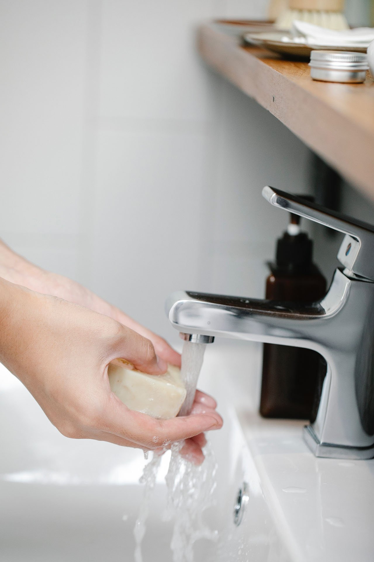 gros plan sur le lavage des mains