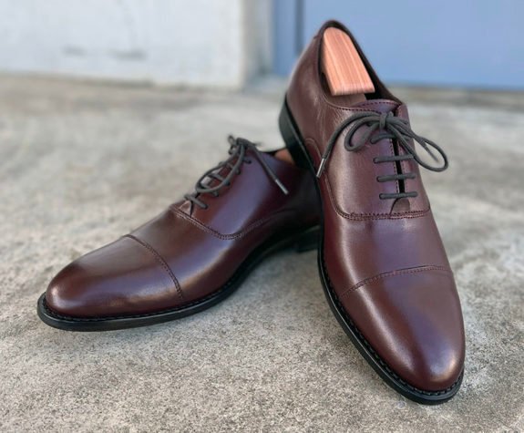 Anthony Veer Clinton Oxfords à bout droit en marron foncé