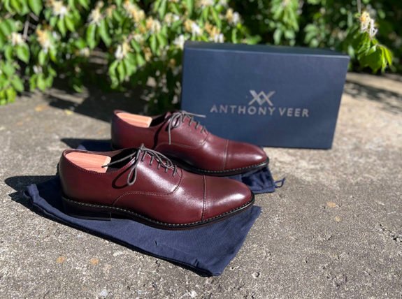 Anthony Veer Clinton Oxfords à bout droit en marron foncé