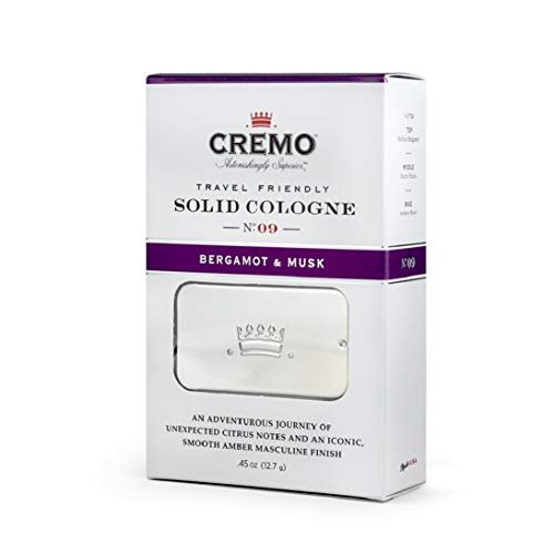 Eau de Cologne solide pour les voyages Cremo Bergamote & Musc