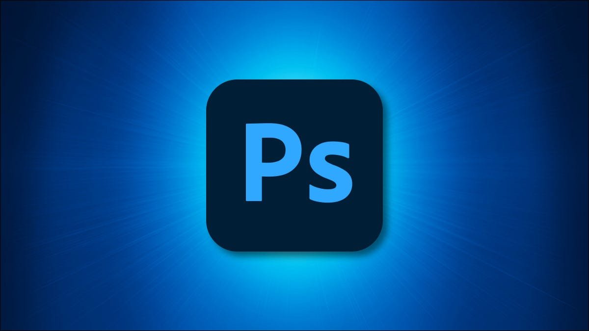Le logo Adobe Photoshop sur fond bleu