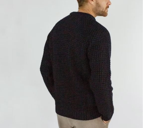 Fabriqué au Royaume-Uni Peregrine 100% Merino Waffle Crew