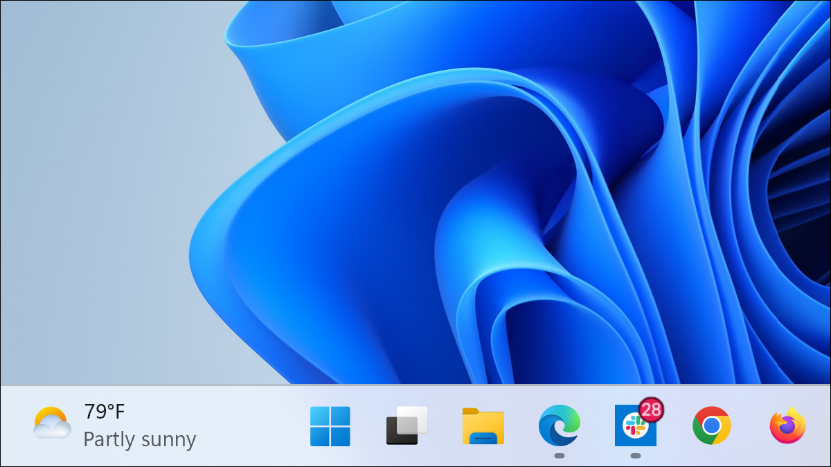 Météo sur la barre des tâches de Windows 11.