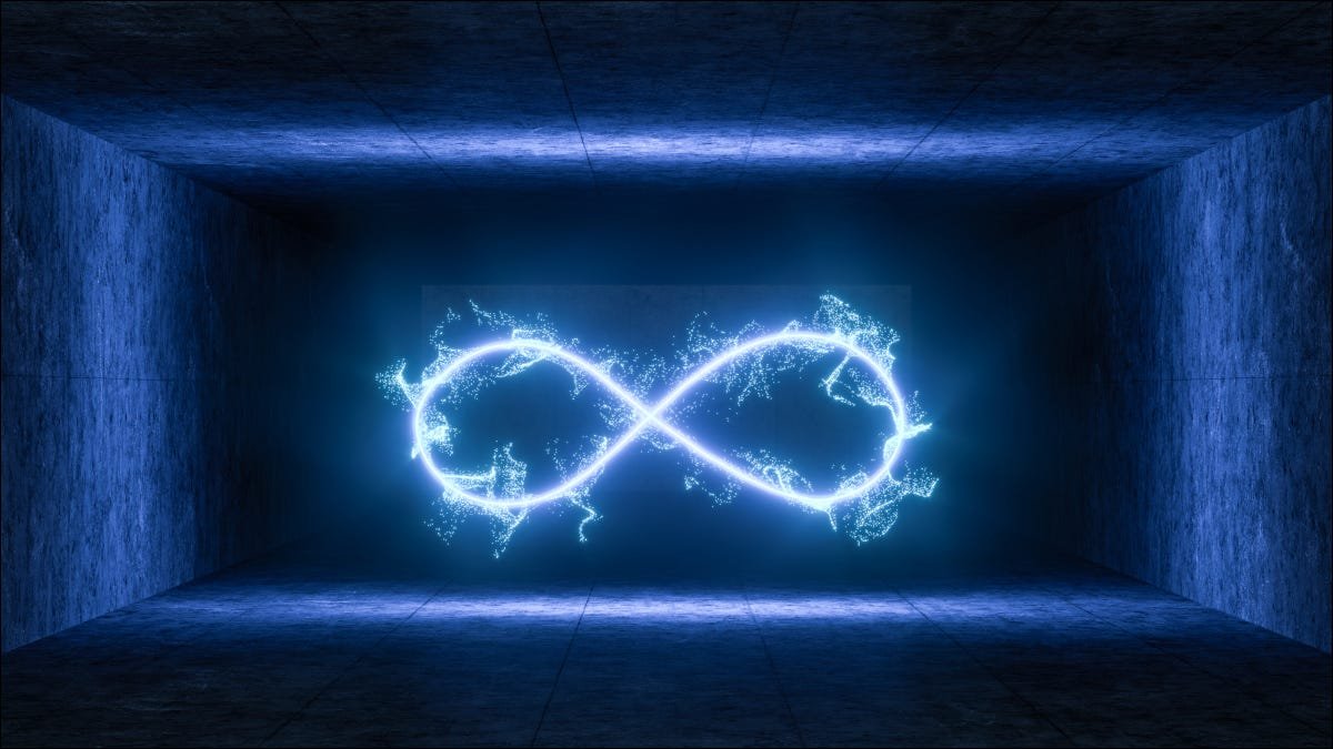 Photo montrant un symbole de l'infini représentant les processus de développement de logiciels