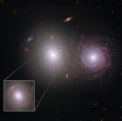 Galaxies à lentilles dans VV 191 (image composite Webb et Hubble)