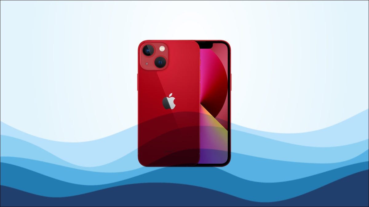 Un iPhone dans l'eau illustré