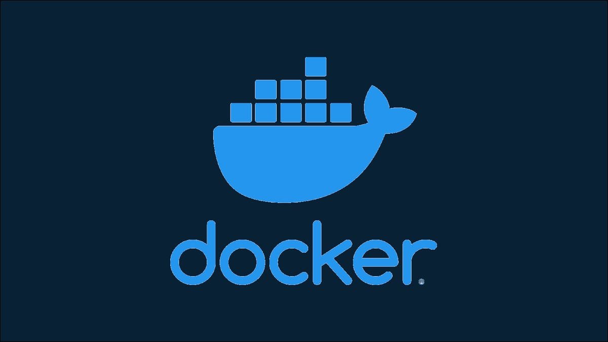 Graphique montrant le logo Docker
