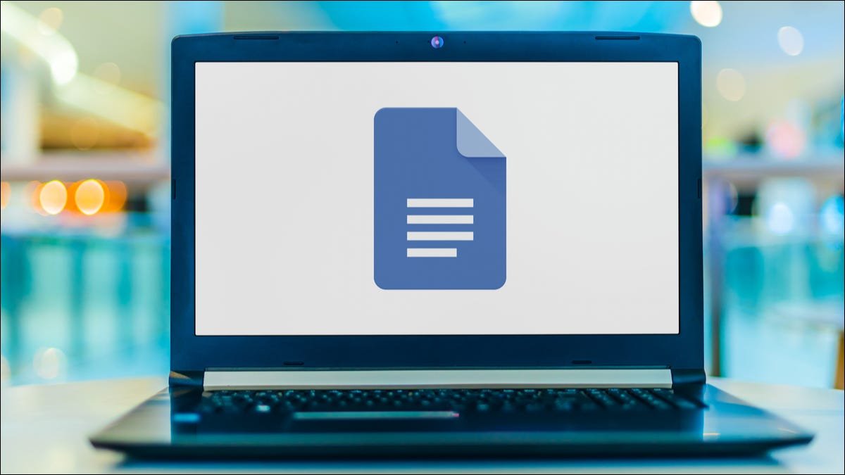 Logo Googler Docs sur un ordinateur portable