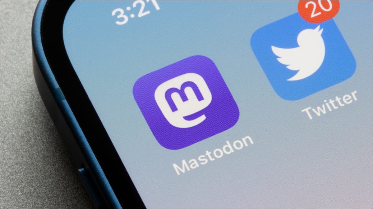 Application Mastodon sur iPhone.