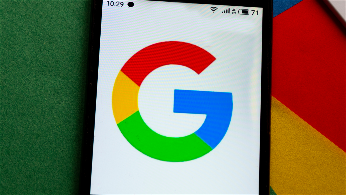 Logo Google sur le téléphone.