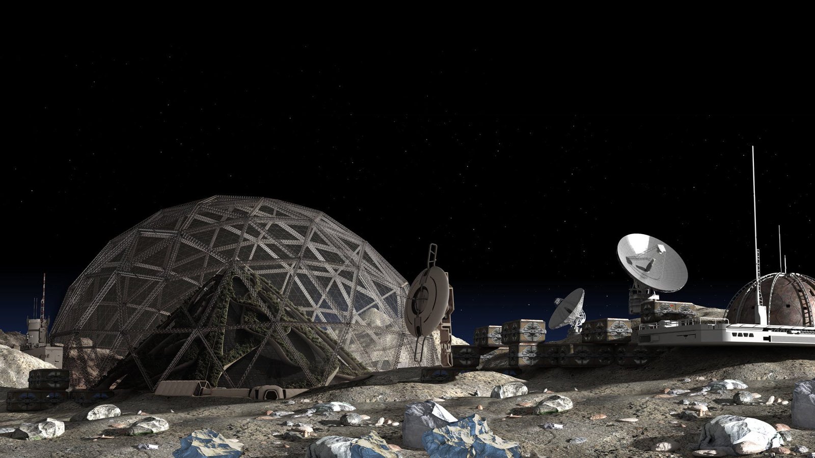 Un concept de complexe construit sur la lune