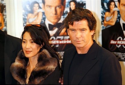 Pierce Brosnan, Michelle Yeoh, Kinofilm;"James Bond : Der Morgen remue nie",;Pressekonferenz, Hambur...