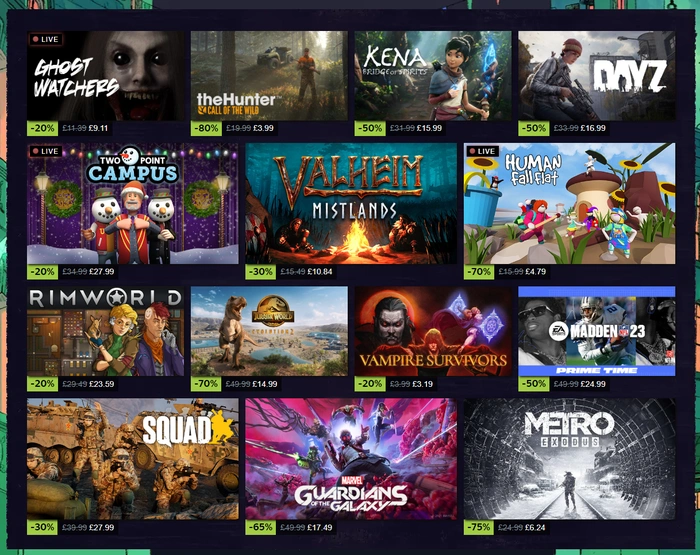 Remises sur les soldes d'hiver Steam