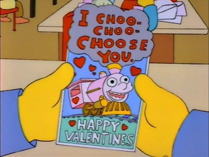 le train valentine des Simpsons.