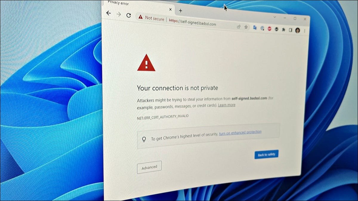 erreur err-cert-authority-invalid dans Chrome
