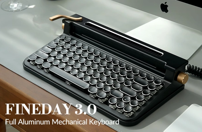 Clavier de style machine à écrire classique Fineday 3