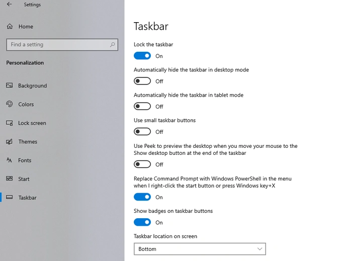 déplacer la position de la barre des tâches Windows 11