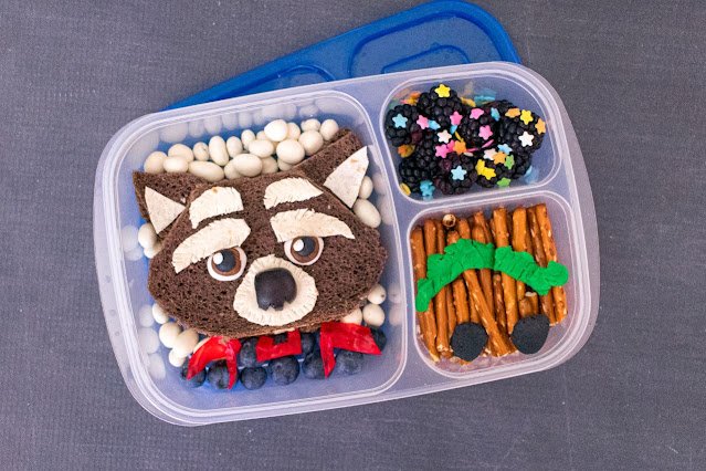 Comment faire un Guardians of the Galaxy Vol.  3 Rocket Raccoon Food Art Lunch pour vos enfants !