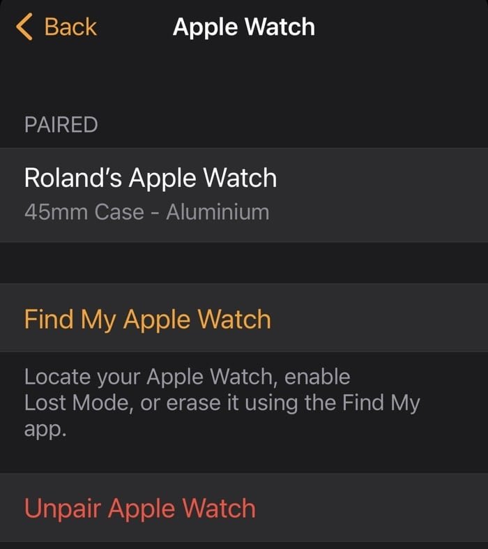 sauvegarder apple watch