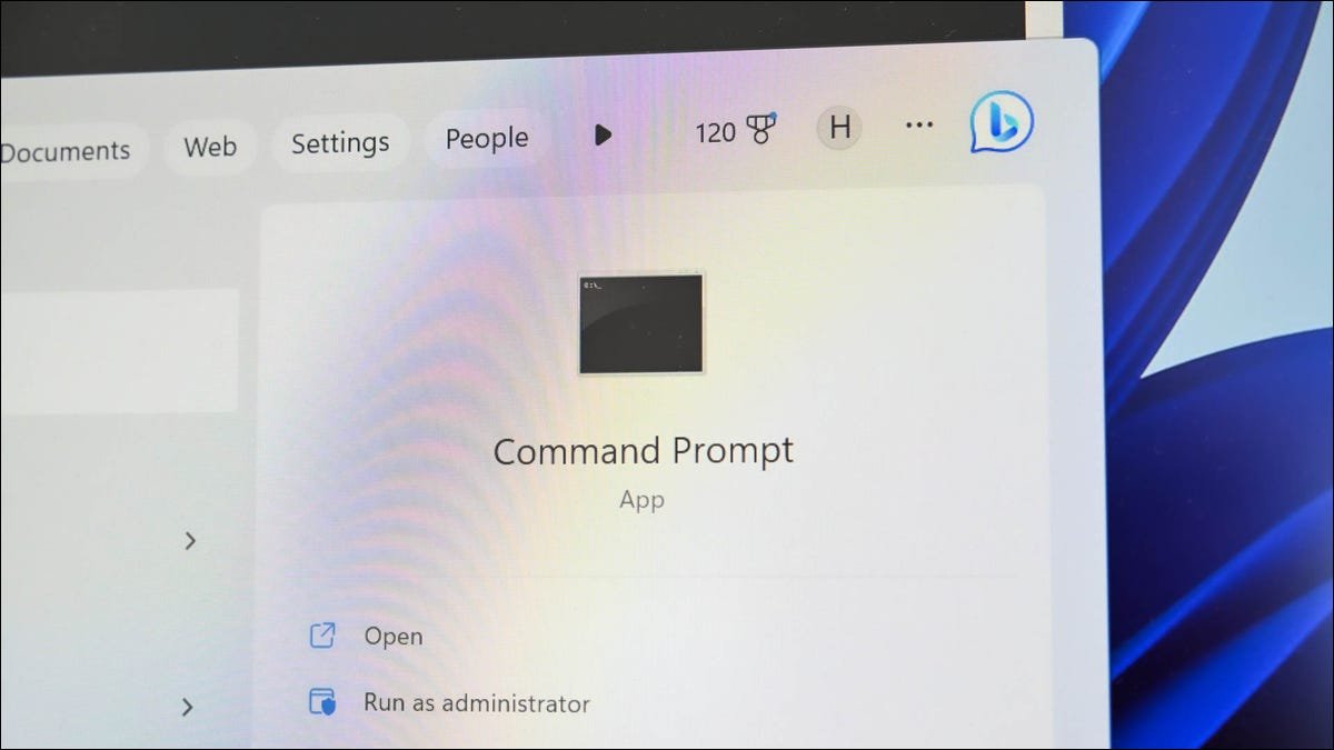 Invite de commande ouverte sur Windows 11