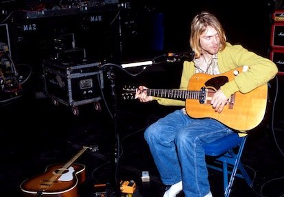 (PAS DE TABLOIDS) Kurt Cobain de Nirvana pendant Nirvana à New York, New York.  (Photo par Kevin Mazur...