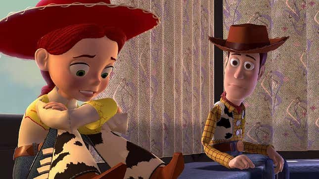 Jessie et Woody dans Toy Story 2 de Pixar.