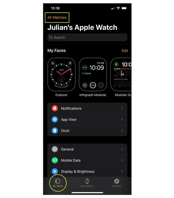 connecter Apple Watch avec un nouvel iPhone