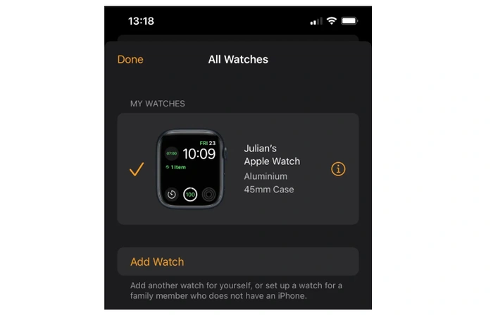 connectez votre Apple Watch via votre iPhone