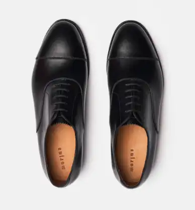 Richelieus en veau noir Morjas
